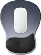 EooCoo Ergonomic Mouse Pad with Gel Wrist Rest Support Middle Concave Design, Relieve Wrist Pain Mousepad, Non-Slip Base for Laptop, Computer, Office Desk Accessories, Carpal Tunnel Syndrome