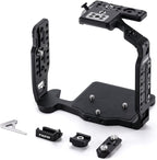 Tilta Camera Cage Compatible with Canon C80 Base Kit | Includes Top Plate, Side Arms, Bottom Plate, NATO Rail, HDMI Clamp & Cold Shoe Receiver | Custom Fit for C80 Body