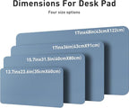 Aothia Leather Desk Pad Protector, Large Mouse Pad, Office Desk Mat, Non-Slip PU Leather Desk Blotter, Laptop Desk Pad, Waterproof Desk Writing Pad for Office and Home (Denim Blue, 23.6" x 13.7")