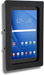 TABcare Anti-Theft Acrylic VESA Enclosure for Galaxy TAB A E S 8" 8.4" Tablet with Free Wall Mount Kit & 90-Degree Angle Charge Cable (TAB A 8.0 w S-Pen SM-P200, Black)