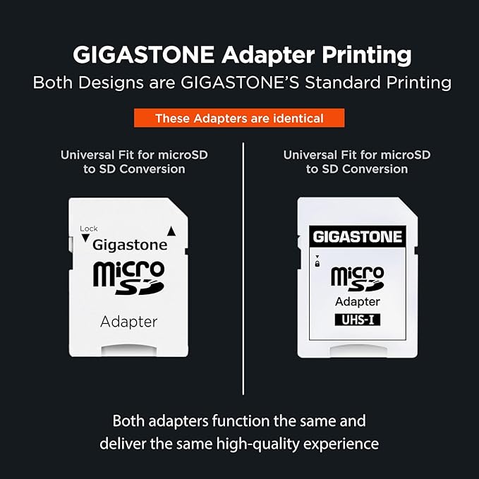 GIGASTONE Micro SD Card 128GB 5-Pack, Gaming Plus, MicroSDXC Memory Card for Nintendo-Switch 1, Security Camera, Dash Cam, UHS-I U3 A1 Class 10, up to 100MB/s, with MicroSD to SD Adapter