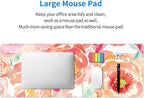 Pink Flower Large Mouse Pad Extended Gaming Mousepad 31.5 x 11.8 Inch with Anti-Slip Rubber Base Cute Office Decor Women Girls Computer Accessories Home Office Supplies