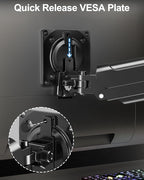 Single Monitor Mount Arm, Fits 13-32 Inch, Holds 4.4-22lbs, Full Motion, VESA 75x75/100x100, Desk Mount Freelift Pro