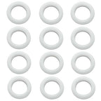12 Pcs Rubber Grommets, 7/8" Inside Diameter 1" Drill Hole Rubber Wire Grommets for Wire, Firewall, Cables, Plugs (White)