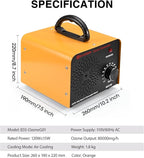 Ozone Generator – 80,000mg/h High-Capacity O3 Air Purifier for Odor Control Home, Kitchen, Car, Office, Basement, Pets, and Smoke – Covers Up to 6,000 Sq Ft