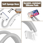 MoKo Neck Phone Holder, Lazy Gooseneck Phone Pillow Holder Bracket, 360° Rotate Phone Tablet Stand for 4"-11" Device, fits iPhone 16/Pro/Pro Max/Plus, iPhone 15/Pro/Pro Max/Plus, iPhone 14/Pro/Pro Max