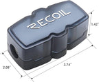 Recoil MFH12 2 Way Mini-ANL Fused Distribution Block, 1 X 0/2/4 Gauge in / 2 X 4/8 Gauge Out Fused Distribution Block with 60A, 80A, 100A Fuses, Solid Brass for Maximum Power Transfer