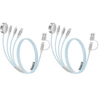 2 Pack Charging Cable for Apple Watch Charger/Samsung/iPhone Charger,Car/Office/Camping/Travel Essentials,Type C Cable Cord for iWatch Ultra/10-2/iPhone 16-11/Samsung S25-S20,iPad,airPods-Blue