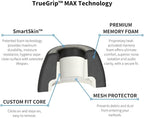 Comply TrueGrip MAX | Premium Memory Foam Replacement Earbud Tips for Apple AirPods Pro 1 & 2 | Long Lasting Comfort, Extreme Durability, Secure Fit, Superior Noise Isolation| Black (Large) (3 Pairs)