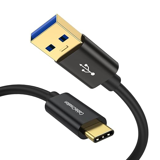 CableCreation USB C to USB A Cable 3FT, Type C to USB 3.1 USB 3.2 Gen2 10Gbps USB A to C Data Cables, Android Auto Cord 3A for USB-C External SSD MacBook Pro iPad, Galaxy S24/S23+, iPhone 16/15, Black