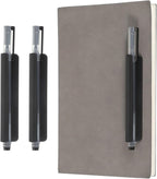 PATIKIL 2 Pcs Adhesive Pencil Holders, 105mm Long Universal Pencil Clip Silicone Pen Holder Office Pen Organizer for Desk Wall Clipboard Notebook Tablet Case Stylus, Black