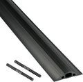 D-Line 6ft Floor Cord Cover, Made in USA Linkable Cable Protector, Hide Extension Cords, Protect Cords, Prevent Cable Trips, Cord Hider, Heavy Duty - Cord Cavity = 0.56" (W) x 0.35" (H) - Black
