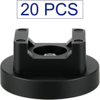 Yookeer 20 Pcs Magnetic Zip Tie Mount Base Black Magnetic Cable Clips Wire Holder Multipurpose Cable Ties Management Base Electrical Supplies for Wire (31 mm)