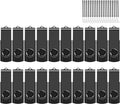 EASTBULL 1GB USB Flash Drive Bulk Thumb Drives 20 Pack with Lanyards USB 2.0 Memory Sticks Zip Drive Pen Drive for Storage and Backup Black 20PCS 1GB
