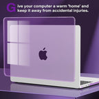 CISSOOK for MacBook Air 13.6 inch Case 2025 2024 2022 Release A3240 A3113 A2681 with Liquid Retina Display, Protective Hard Shell Case for MacBook Air 13 M2 M3 M4, Crystal Purple