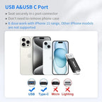 Thkailar USB C Flash Drive 256GB-USB Flash Drive with Type C and Type A 3.1 Port Compatible with Android Phone/PC/Mac Pro-Transfer Data(Black)