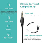 Callez 3.5mm Headset with Microphone Noise Cancelling for Cell Phone PC Laptop, Stereo Computer Headphones for iPhone Samsung Mac Call Center Office Skype, in-line Control, Clear Chat