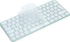 Keyboard Cover for New M4 iMac Magic Keyboard(Europe Layout, 7 Shape Enter Key) Model A3118/A2449, Touch ID Version w/o Numeric Key - Ultra Thin, Protective and Clear Protector Skin