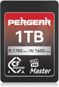 Pergear 1TB CFexpress 4.0 Type A Memory Card,up to 1780MB/S Read Speeds,USB4.0(PCIe 4.0),for Raw,8K 30P Recording,Compatible for Sony Camera,ILME-FX3,ILME-FX6,ILME-FX30 (Black Silver Master Series)