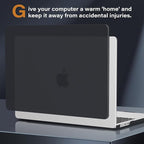 CISSOOK Laptop Hard Shell Case for MacBook Air 13.6 inch M2 A2681, M3 A3113, 2022, 2024, Black, Protective & Scratch Resistant