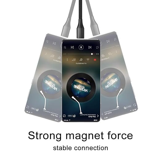 NetDot Gen10 2in1 Nylon Braided Magnetic Charging Cable Fast Charging and Data Transfer for Micro USB and USB C Android Smartphones (3.3ft / 3 Pack, Black)