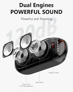 Portable Bluetooth Speakers with 120dB Loud Sound|Beat-Driven Light Show, 5 RGB Modes, Bluetooth 5.3, USB/TF/AUX/FM/Mic Input/TWS | Portable for Party, Camping, Tailgating, Backyard, Indoor Gatherings
