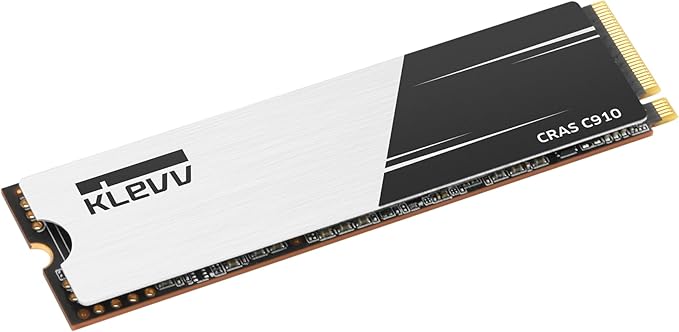 KLEVV CRAS C910 4TB M.2 2280 NVMe PCIe Gen4x4 Laptop & Desktop Internal SSD Heatsink Included, up to 5200MB/s (K04TBM2SP0-C91)