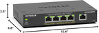 NETGEAR 5 Port PoE Gigabit Ethernet Easy Smart Managed Essentials Switch (GS305EPP) - with 4 x PoE+ @ 120W, Desktop or Wall Mount