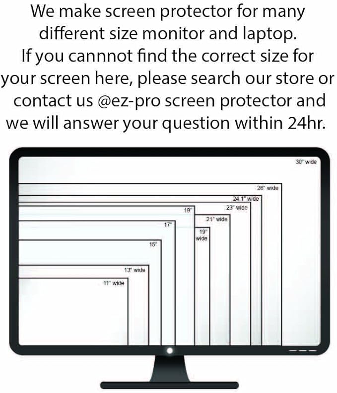 Premium Privacy Screen Filter for 19.5 Inches (Monitor Screen Measured Diagonally) Desktop Computer Monitor. Screen Protector size is 17 inch width x 9.6 inch height. Anti-Glare and Anti Blue light