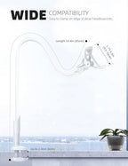 Lamicall Phone Holder, Gooseneck Mount, Compatible with 4-7'' Smartphones and Desktops, Adjustable Arm and Non-Slip Base, Easy to Install and Use