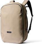 Bellroy Transit Travel Pack Pro (30–38 liter travel backpack, laptop sleeve, RFID protection zip bottle pocket) - Stone