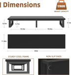 YAOHUOO 45" Large TV Riser for 32-60 inch TV, TV Riser Stand Shelf with Steel Legs, Tabletop TV Stand Riser for Home Office,Black