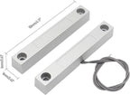 Magnetic Reed Switch Wired Surface Mount Normally Open/Closed NC/NO Contact Sensor Alarm Magnetic Door Switch with 3 Wires, Zinc Alloy Sliver, MC-58