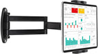 Foldable iPad Wall Mount Holder,Aluminium Extendable Tablet Wall Mount for 7~12.9 inch Tablets iPad/Nexus/LG G Pads/e-Reader/Switch,Adjustable Extension Articulating Arm Swivels Mount