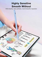Stylus Pen for Android Tablet/Phone Pom Tips Fast Charge Stylus Pen for iPhone Magnetic Active Pencil Compatible with Samsung A9+, iPhone, Lenovo and Other Android Smartphone and Tablet Devices-Blue
