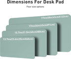 Aothia Leather Desk Pad Protector, Mouse Pad, Office Desk Mat, Non-Slip PU Leather Desk Blotter, Laptop Desk Pad, Waterproof Desk Writing Pad for Office and Home (48"x17", Light Blue)