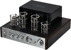 Rockville BluTube DK Audiophile Tube Amplifier with Bluetooth, 35Wx2 RMS @ 4 Ohm, HDMI/Optical/Coaxial Inputs, Sub Output, USB, RCA, VU Meter, Headphone Out