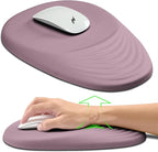 Hokafenle Ergonomic Mouse Pad Wrist Support, Terraced Slope Carpal Tunnel Wrist Pad for Mouse with Unibody Memory Foam, Wrist Rest Pain Relief Mousepad (Pale Purple, 11.8x7.9 in)