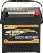 Weize Platinum AGM Battery BCI Group 35 Automotive Battery, 100RC, 650CCA, 36 Months Warranty