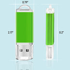 Memorias USB 4GB Flash Drive 50 Pack, USB 2.0 Thumb Drives Bulk Memory Sticks 4GB FAT32 USB Flash Drives Bulk Jump Drives Multipack Pack of 50 with Lanyard(Green 50 Packs 4 GB)