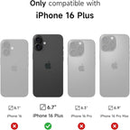 SURITCH for iPhone 16 Plus Case with Magnetic Camera Slide Cover and Adjustable Kickstand, Compatible with MagSafe, Shockproof Bumper Case Slim Protective Cover for iPhone 16 Plus 6.7 Inch, Black