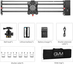GVM Motorized Camera Slider,31" Wireless Carbon Fiber Dolly Rail Camera Slider with APP Control, Motorized Time Lapse and Video Shot Follow Focus Shot and 120 Degree Panoramic Shooting