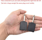 Hahiyo 6.35 M-2x6.35 F-TS Stereo Plug Interconnect Audio One Male 6.35mm(1/4 inch) and Two Females 6.35mm(1/4Inch) Adapter Splitter Good Signal Sound Snap Tight Not Wobble for Guitar Black 2pcs
