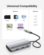 Belkin USB-C Hub, 5-in-1 Multiport Adapter - USB-C Docking Station with 4K HDMI, 2 x USB-A Ports, SD Card Slot, & MicroSD Card Slot for MacBook Pro, Air, iPad Pro, XPS, and More