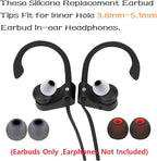 Earbud Tips Earbud Replacement Pieces Silicone Soft and Comfortable Compatible with Senso, Tozo, Sony & Other Inner Hole 3.8mm -5.1mm Earbud in-Ear Headphones 9 Pairs S/M/L