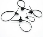 60 Pcs Push Mount Cable Ties Assorted Sizes, Black Nylon Push Mount Zip Ties Wire Harness Clips, 6-Types Snap in Zip Ties Self Locking Automotive Wire Ties for Wire Tying, Automotive