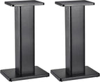 MECCANIXITY Wood Speaker Stands, 2 Pack 19.7 Inch (50cm) Universal Speaker Stand Hollowed Bases Enhanced Audio Listening for Home Theaters Cinema