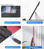 for Samsung Galaxy Z Fold 7 6 5 Keyboard and Mouse, Portable Mini Bluetooth Keyboard with Leather Case and Capacitive Pen, 4 in 1 Set for Z Fold 7 Accessories