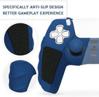 SIKEMAY Anti-Slip PS5 Controller Skin, Soft Thicken Non-Slip Studded Silicone Gel Grip Protective Cover Case for PlayStation 5 Controller Grip, 2 Pack with 8 x Thumb Grip Caps
