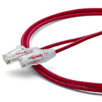 TRUECABLE Cat6 Component Rated Patch Cable, Unshielded (U/UTP), 5ft, Red, 28AWG Solid Copper, Snagless 10G High-Speed Ethernet Cable, PoE++ 4PPoE 100W, UL Listed, RoHS-3, 1 Pack